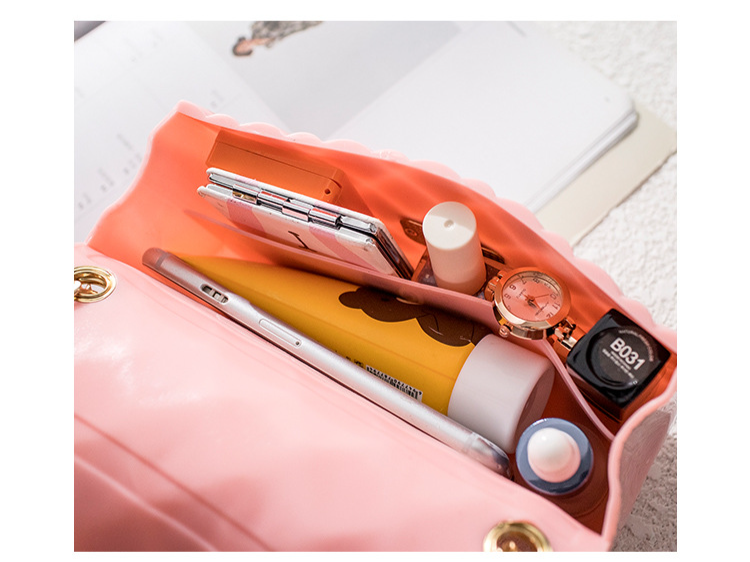 Borsa trapuntata alla moda da donna - Mini borsa a tracolla quadrata con tracolla a catena a doppio foro (stile dolce e fresco)_voghion.com