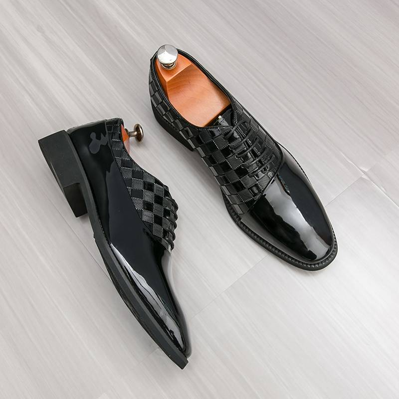 Moški elegantni čevlji, poslovni formalni britanski stil, usnjeni derby čevlji, poročni čevlji za moške, poletje 2025, novi, zračni_voghion.com
