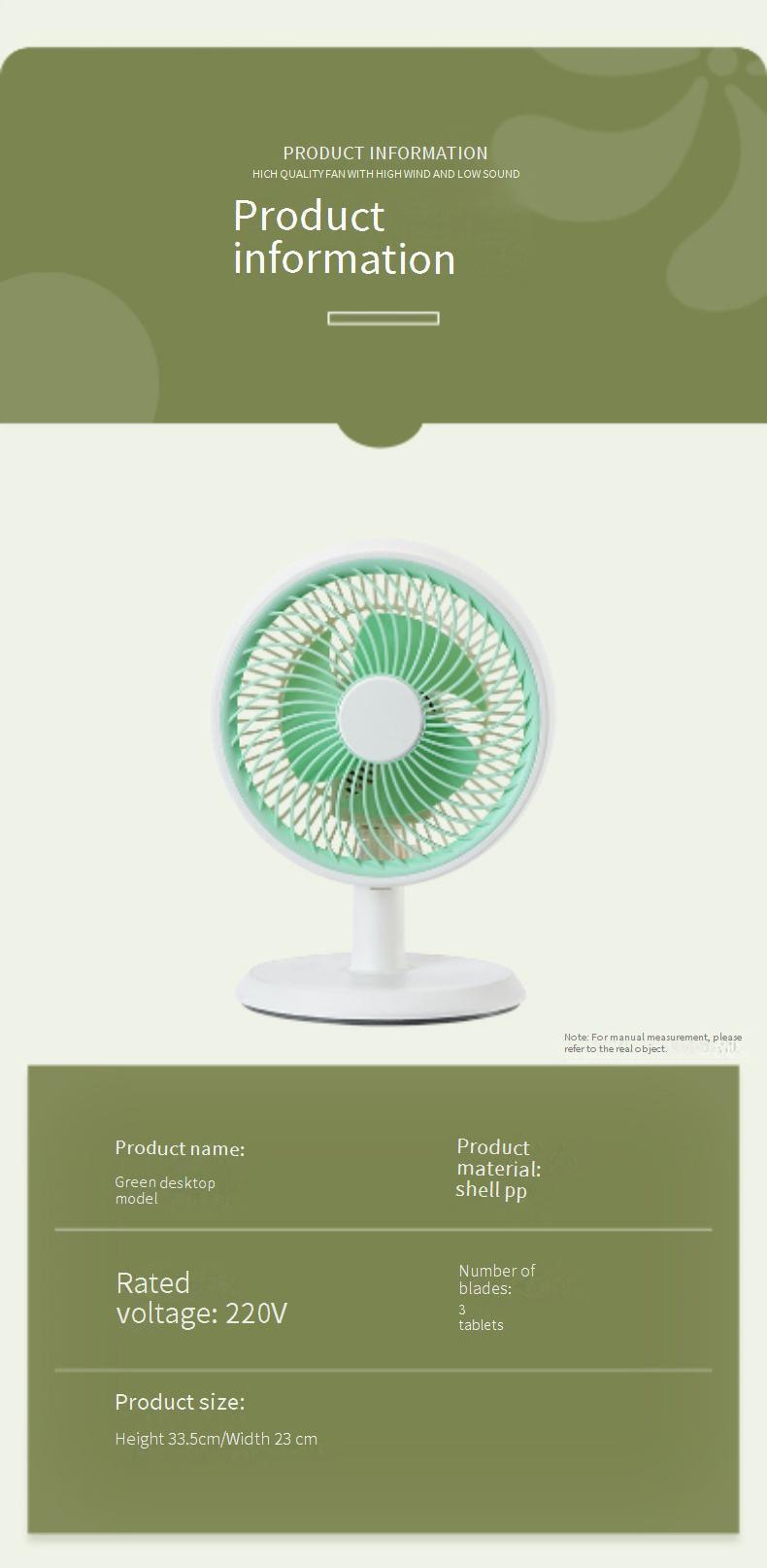 Small Desk Fan With Strong Airflow - Quiet Oscillating Table Fan For Home & Office Personal Air Circulator_voghion.com