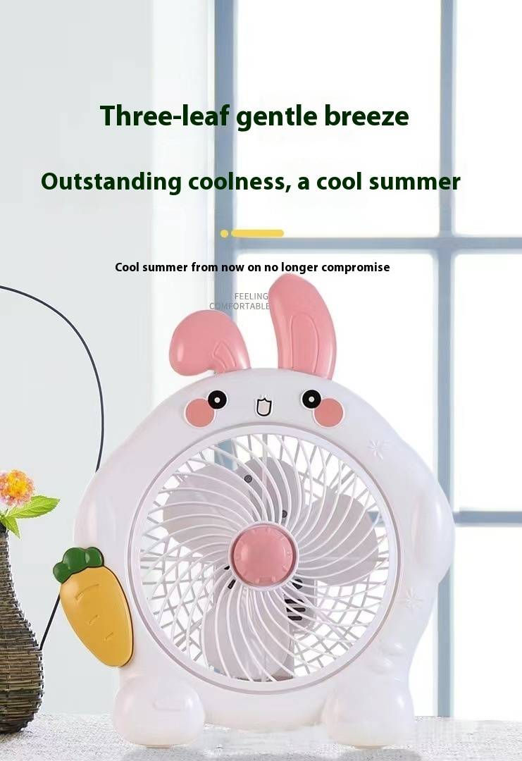 Mini Desk Fan With Oscillation - Powerful Small Electric Fan For Home, Dorm & Office (Portable & Quiet Cooling)_voghion.com