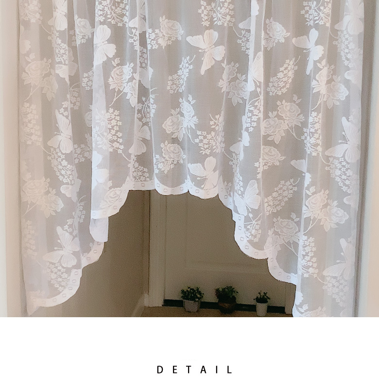 Nordic Lace Curtains - 80% Polyester Sheer Voile Drapes For Windows, Doors & Room Dividers, 150x100cm/180x100cm, White_voghion.com