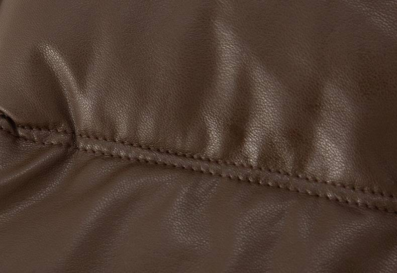 Damen-Pufferjacke aus PU-Leder mit gestepptem Design, kurzer Wintermantel, leichte, warme Oberbekleidung für Streetwear-Mode_voghion.com