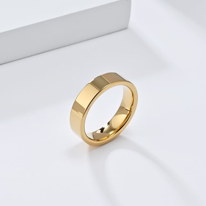 Anel de aço de tungstênio de 468 mm, elegante e simples, luz de anel, luxo, estilo frio de alta qualidade, tungstênio, ouro, casal, joias de mão, presente_voghion.com