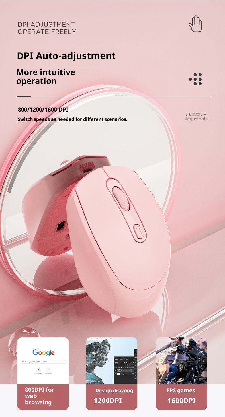 Digitex Disponibile Mouse Bluetooth Dual Mode Ricaricabile Wireless Silenzioso Regalo Computer Ufficio Macron Disponibili in Diversi Colori_voghion.com