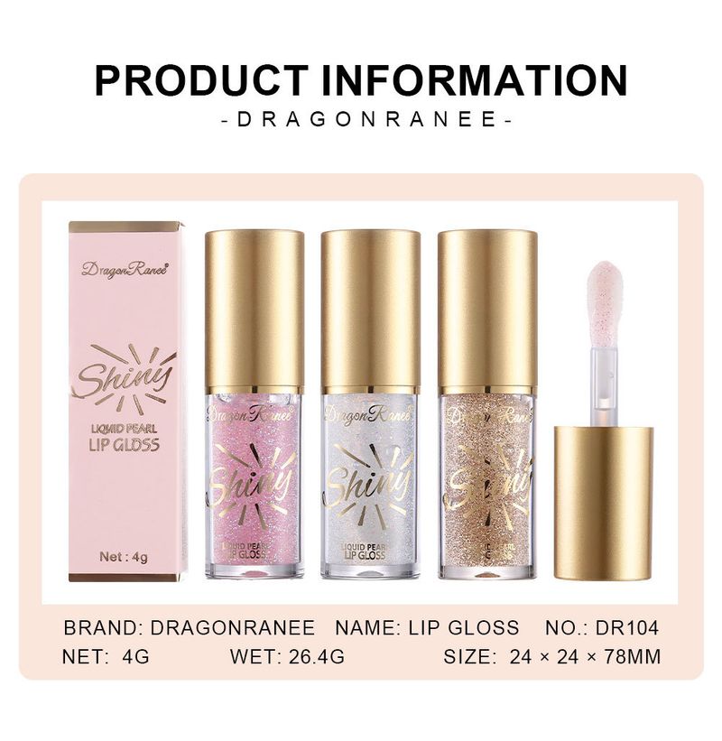 Set di lucidalabbra ultra-luccicanti con finitura a specchio e pennello grande: olio labbra idratante e smalto labbra per labbra carnose e rugiadose, glitter sottili e lucentezza perlescente._voghion.com