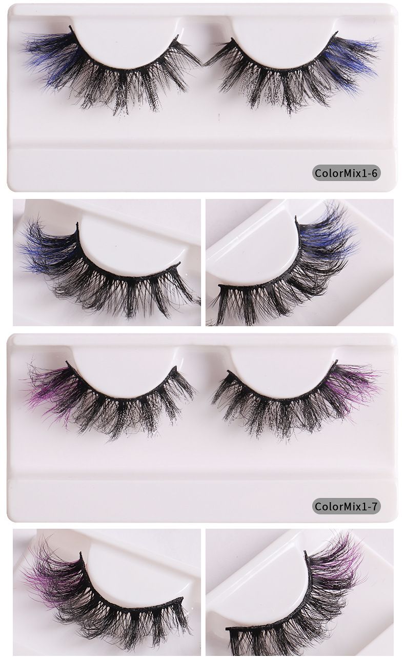 Colorful False Eyelashes 5D Curl Western - Style Natural Look Messy For Stage Makeup Voluminous And Dramatic Lashes_voghion.com