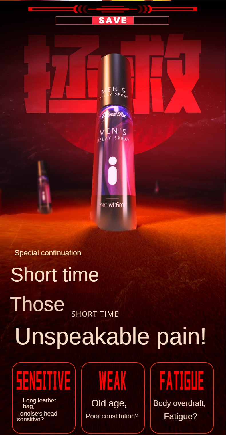 Aizkavējošs izsmidzināms sekss vīriešiem, erekcijas uzlabotājs 60 minūšu Efektīvs Dick Novērš priekšlaicīgu ejakulāciju Ge_voghion.com