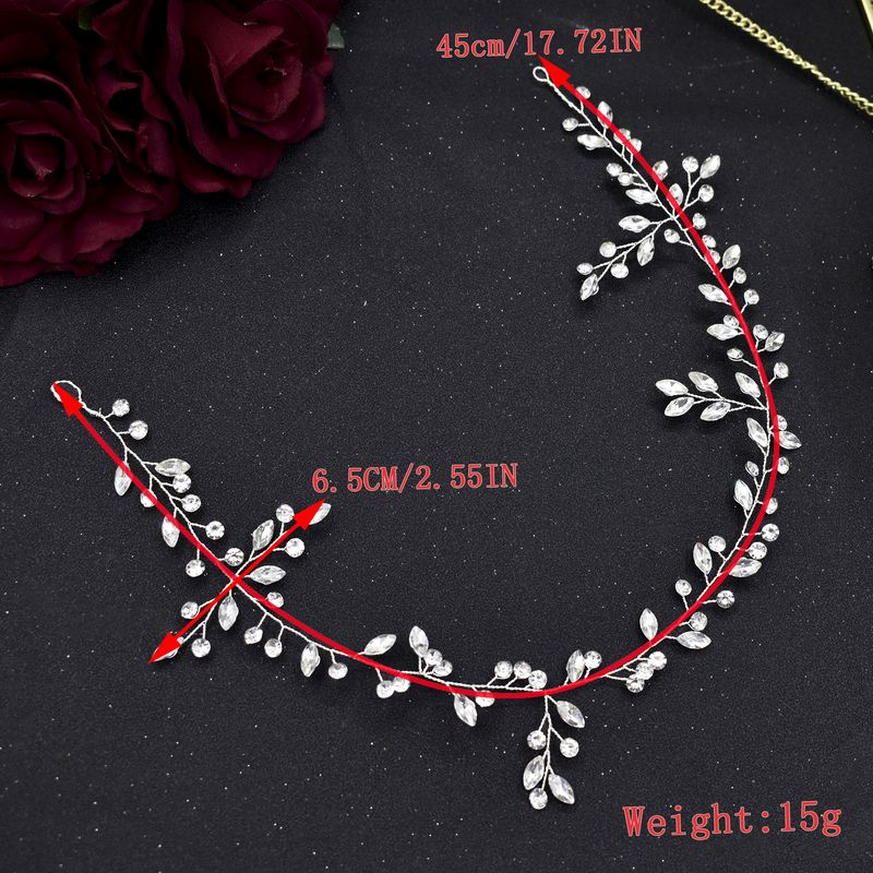 Drahokamenový pásek do vlasů Ručně kroucená ohebná čelenka Čelenka Diamantové doplňky na svatební párty_voghion.com