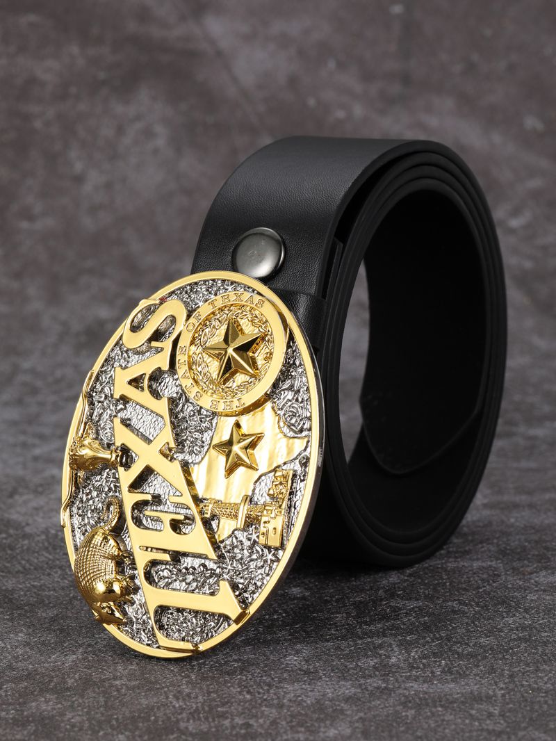 New Belt Punk Men's Belt Funny and Personalized Skull Palm Smooth Button PU Belt Fashion Versatile Pant Belt_voghion.com