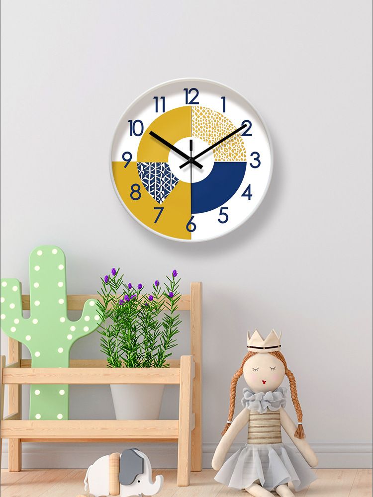 Yipula 7017 Leise, einfache nordische, moderne, kreative Wanduhr für das Wohnzimmer zu Hause_voghion.com