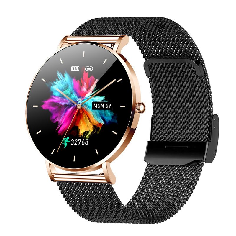 Nuovo smartwatch T8pro ultrasottile con chiamata Bluetooth, schermo 1.36AMOLED, sempre attivo, frequenza cardiaca, pressione sanguigna, donna_voghion.com