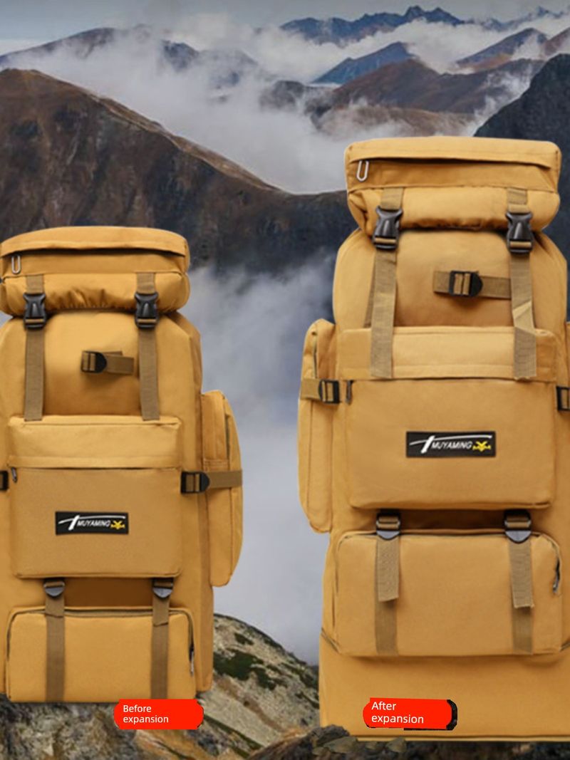 100L Thickened Expansion Large Capacity Backpack Lage Outdoor Camping Camouflage Shiralee Travel Big Bag_voghion.com