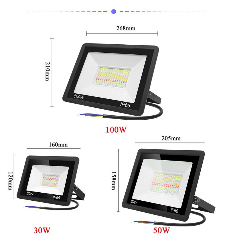 LED-valonheitin Tuya Wifi Älykäs kohdevalo ulkokäyttöön 30W 50W 100W 220V RGB Väri Vaihdettava Lämmin Kylmä Valo Alexalle Google Homelle_voghion.com