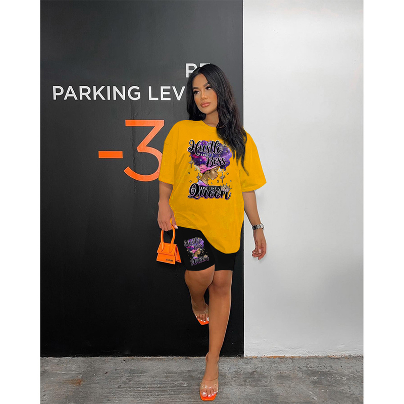 Sweat-shirt imprimé pour femmes, ensemble deux pièces décontracté à la mode_voghion.com