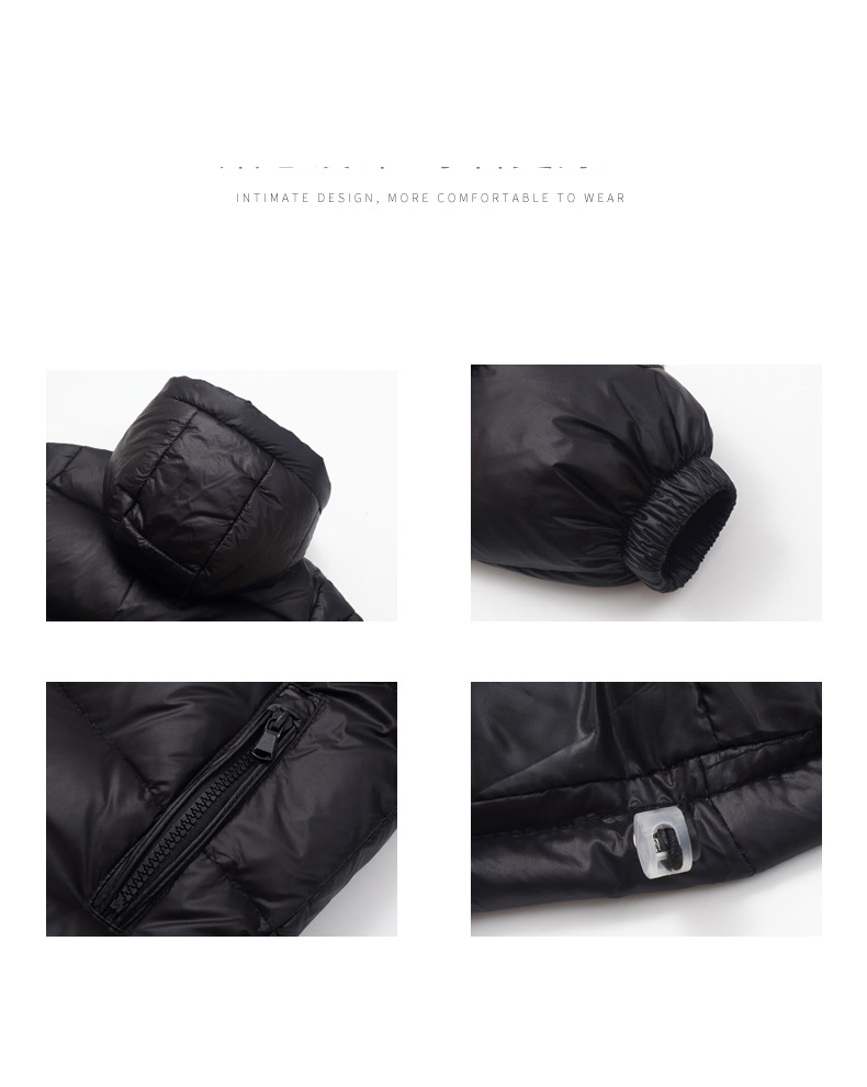 Children's medium length thick warm down jacket_voghion.com