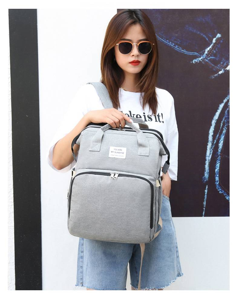 Diaper Bag Backpack, Multifunctional Baby Diaper Bag, Diaper Changing Station For Boys Girls, Large Capacity Travel Baby Bag For Mom Dad_voghion.com