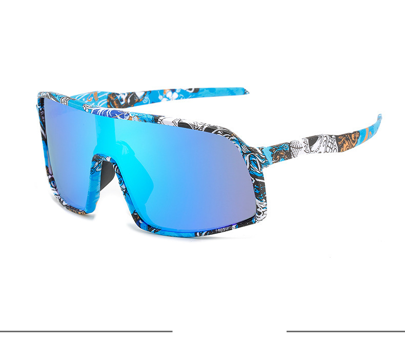 Occhiali da equitazione con montatura grande e cangiante trasparente, occhiali da sole polarizzati alla moda, occhiali da sole antivento per lo sport all'aria aperta, ciclismo notturno_voghion.com