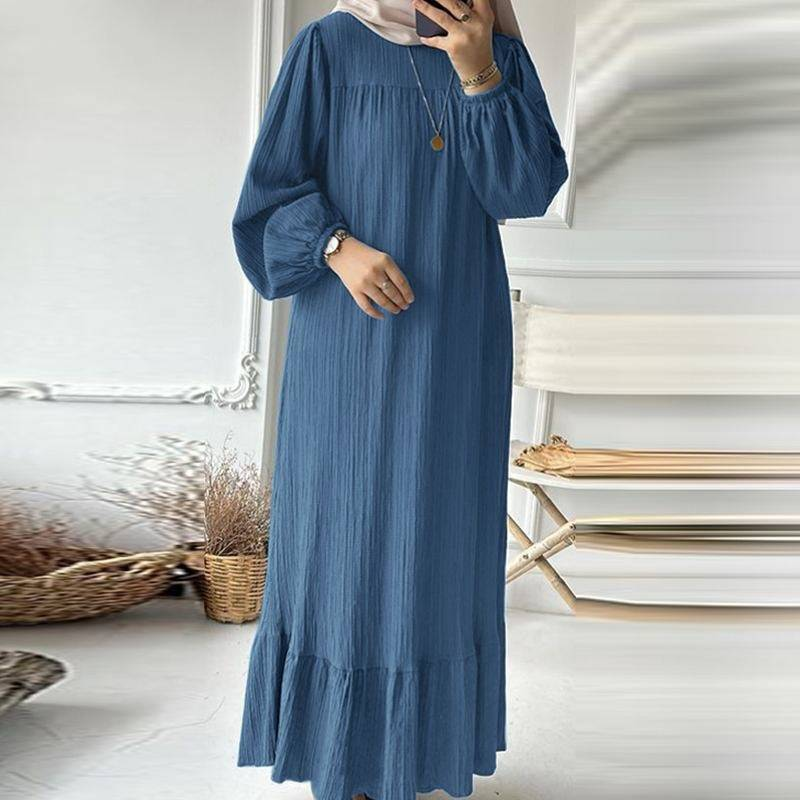 Türkei Abaya Mulism Mode Kleider Langarm Maxi Sommerkleid Abayas Für Frauen Eid Mubarek Robe IsIamic Vestidos Kaftan_voghion.com
