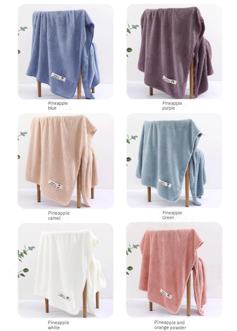 Prosop de baie din fleece cu pepene galben pentru casă, prosop de baie moale și absorbant, nu este ușor de șters părul_voghion.com