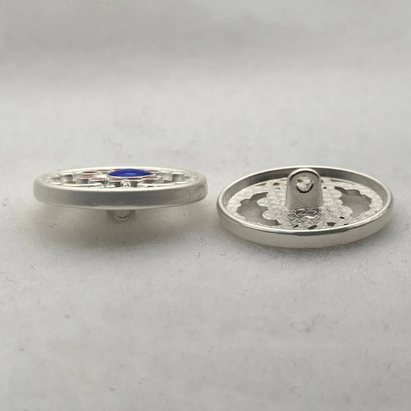 6-10pcs /2.3cm/0.9in Fog Silver Clothing Buttons Small Size Metal Button Dripping Process Uitable For Shirts, Coats, Pants._voghion.com