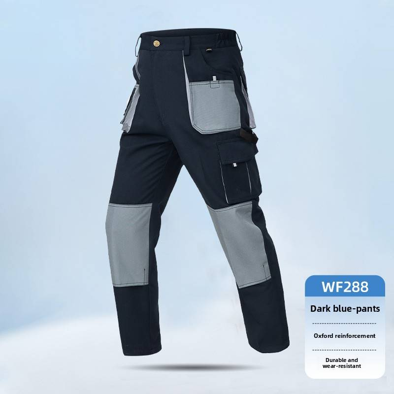Labor Protection Pants For Men, Construction Site Loose Three Dimensional Pockets, Multi Pocket Reinforced Pants, Work Clothes Customization_voghion.com