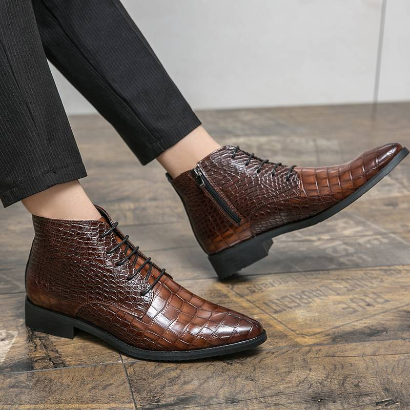 Cowboystiefel Herren Echte Stiefel für Herren Schuhe Luxusschuhe Hochwertiges Kleid Booty Man Casual Sneakers Herrenschuh Knöchel_voghion.com