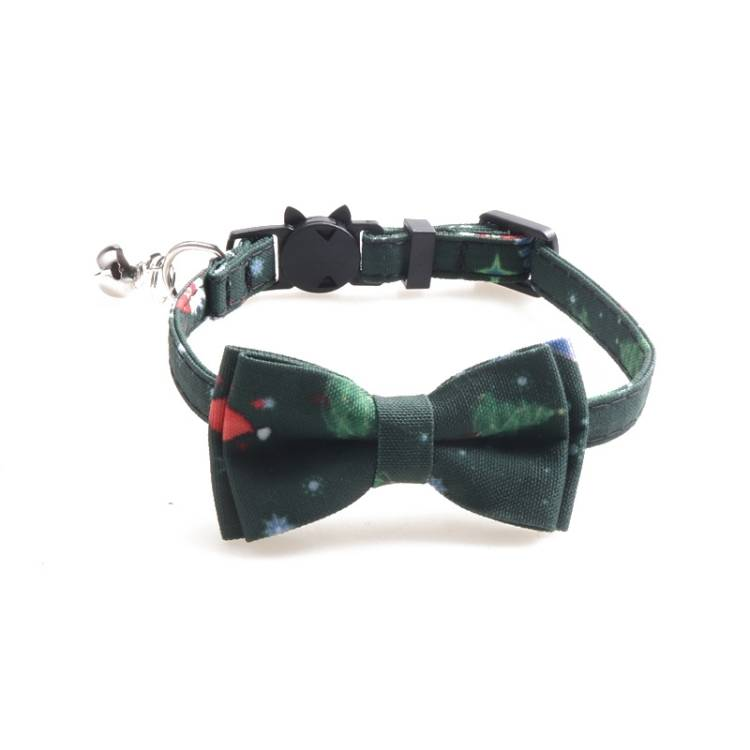 Christmas Snowman & Tree Pattern Pet Collar_voghion.com