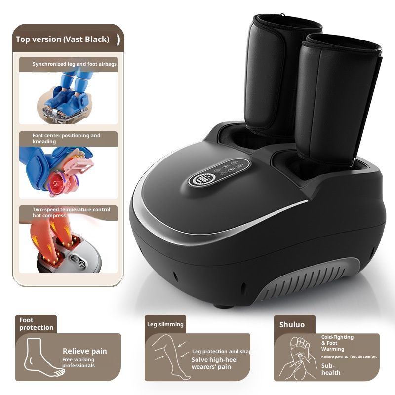 Professional Air Compression Leg & Foot Massager With Heating, Vibration, And Remote Control - Full Leg & Foot Relaxation_voghion.com