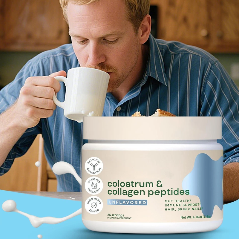 Calostro bovino en polvo de Bloom Nutrition para la salud intestinal, el sistema inmunitario y el cabello_voghion.com