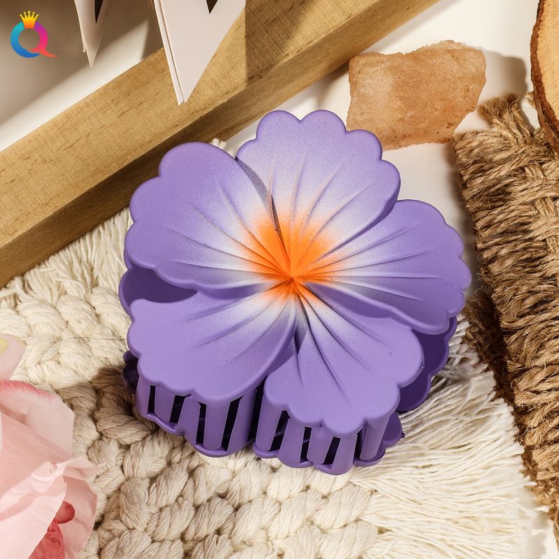 Matte Cabbage Rose Haarspange - Elegante rutschfeste Haarkralle für Frauen Strukturiertes Urlaubs-Haar-Accessoire für Strand & Hochzeit Hochsteckfrisuren_voghion.com