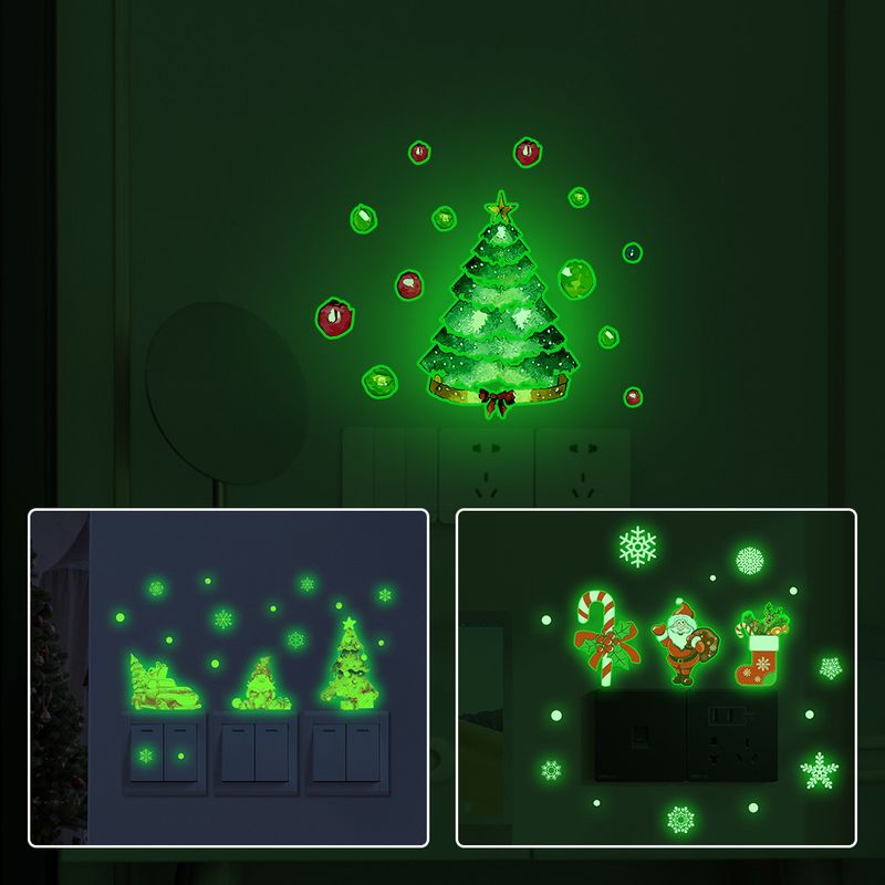 Night light switch AFG3678 Christmas tree socks glowing green bedroom living room wall sticker_voghion.com