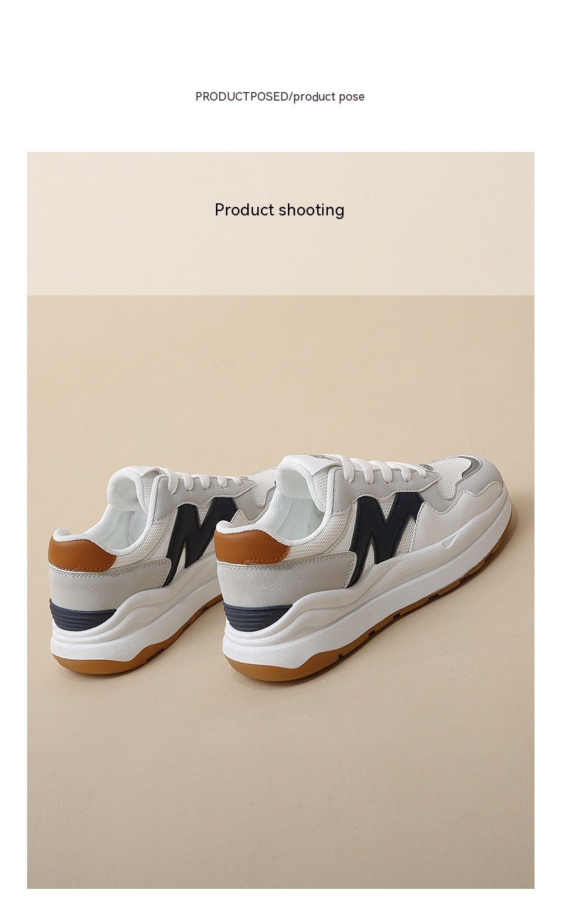 Pantofi sport și de alergare Forrest Gump cu talpă groasă, versiunea coreeană, primăvara/vara 2024, pentru studente, pantofi de zi cu zi pentru tătici_voghion.com