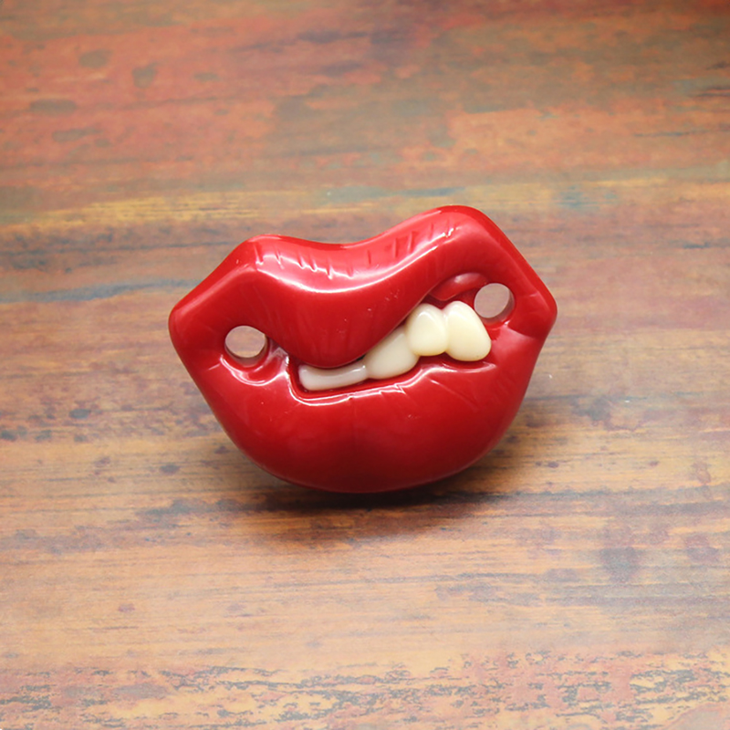 Funny Lips Teeth Toddler Baby Silicone Dummy Soother Teething Sleep Pacifier_voghion.com