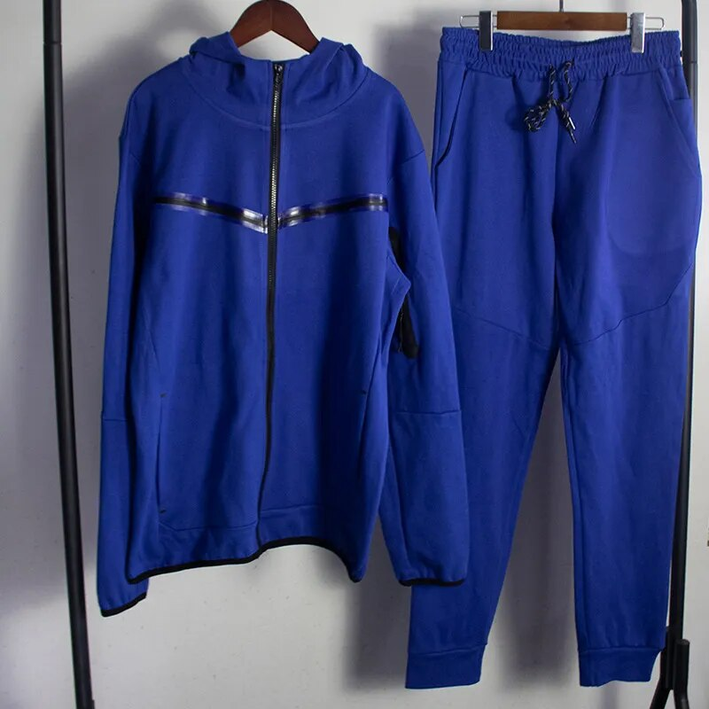 Men's Track Suits Thick Cotton Tech Sweatsuit Jogging Suit Unisex Custom Embroidery Sweatpants And Hoodie Set_voghion.com
