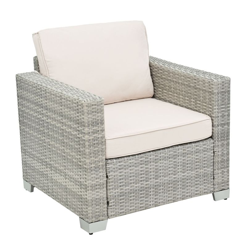 10 Piece PE Rattan Patio Furniture Set, Sectional Sofa Set, Outdoor Patio Furniture Set With Cushions & Tempered Glass Coffee Table_voghion.com