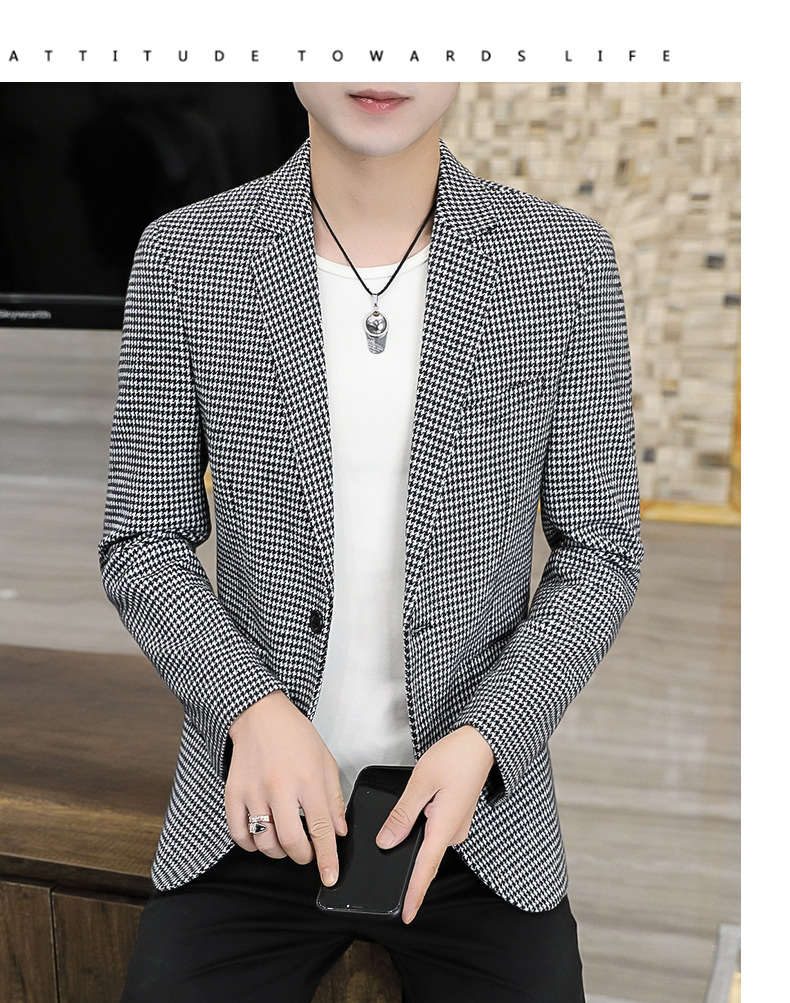 2024 nuovi abiti da uomo in stock piccoli abiti stile coreano moda plaid giacca casual da uomo all'ingrosso_voghion.com