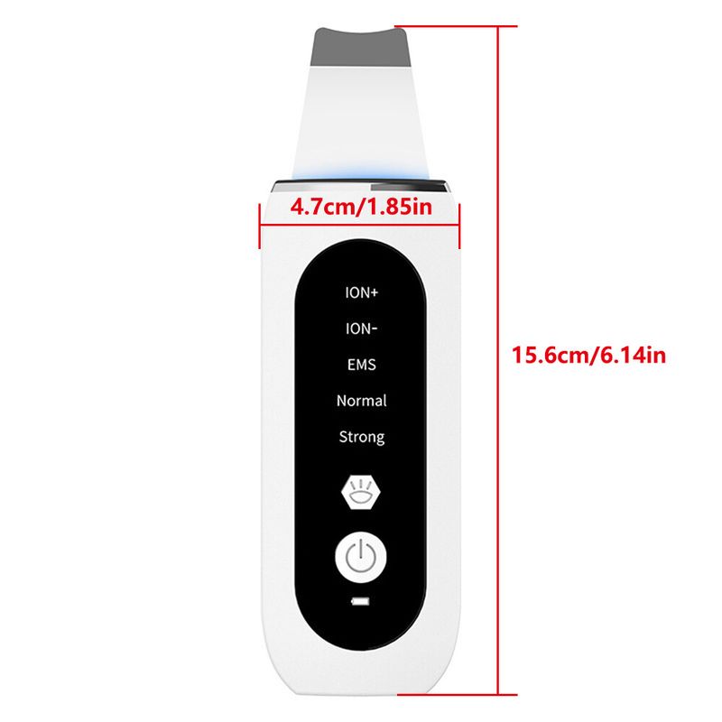 Épurateur de peau facial EMS, nettoyeur de pores en profondeur à ultrasons, spatule pour éliminer les points noirs_voghion.com
