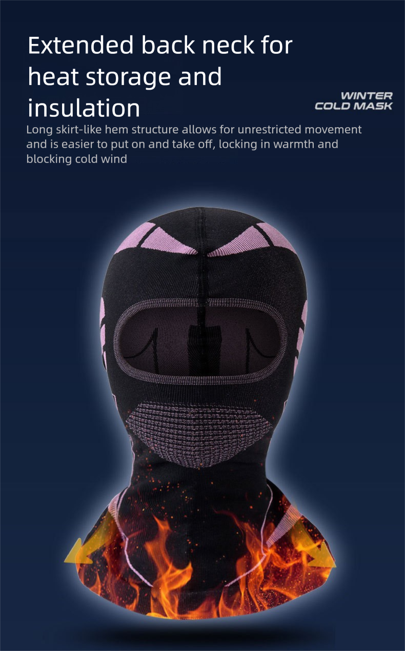 Cycling Warm Face Mask Cold-proof Thickened Breathable Windproof Sports Headgear Ski Equipment_voghion.com