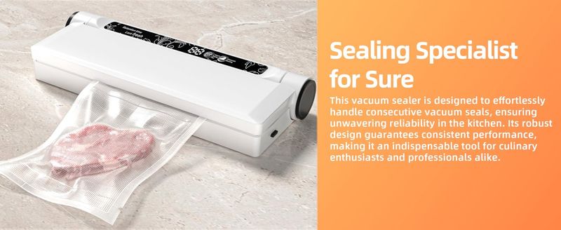 Commercial-Grade Vacuum Sealer Machine - Dry & Wet Food Sealing, Extends Freshness 7X, Professional Quality_voghion.com