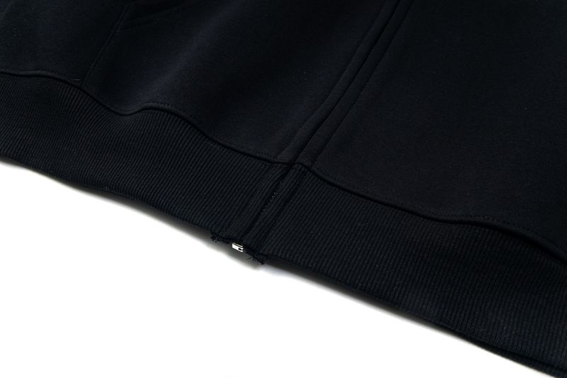 Felpa con collo in pelliccia ricamata color-block "staccabile" in stile americano, giacca cardigan casual unisex primaverile_voghion.com