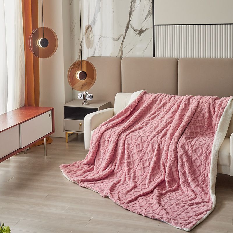 Double-layer thickened Tower velvet blanket lambswool sofa blanket office nap air conditioning children's blanket quilt cover_voghion.com