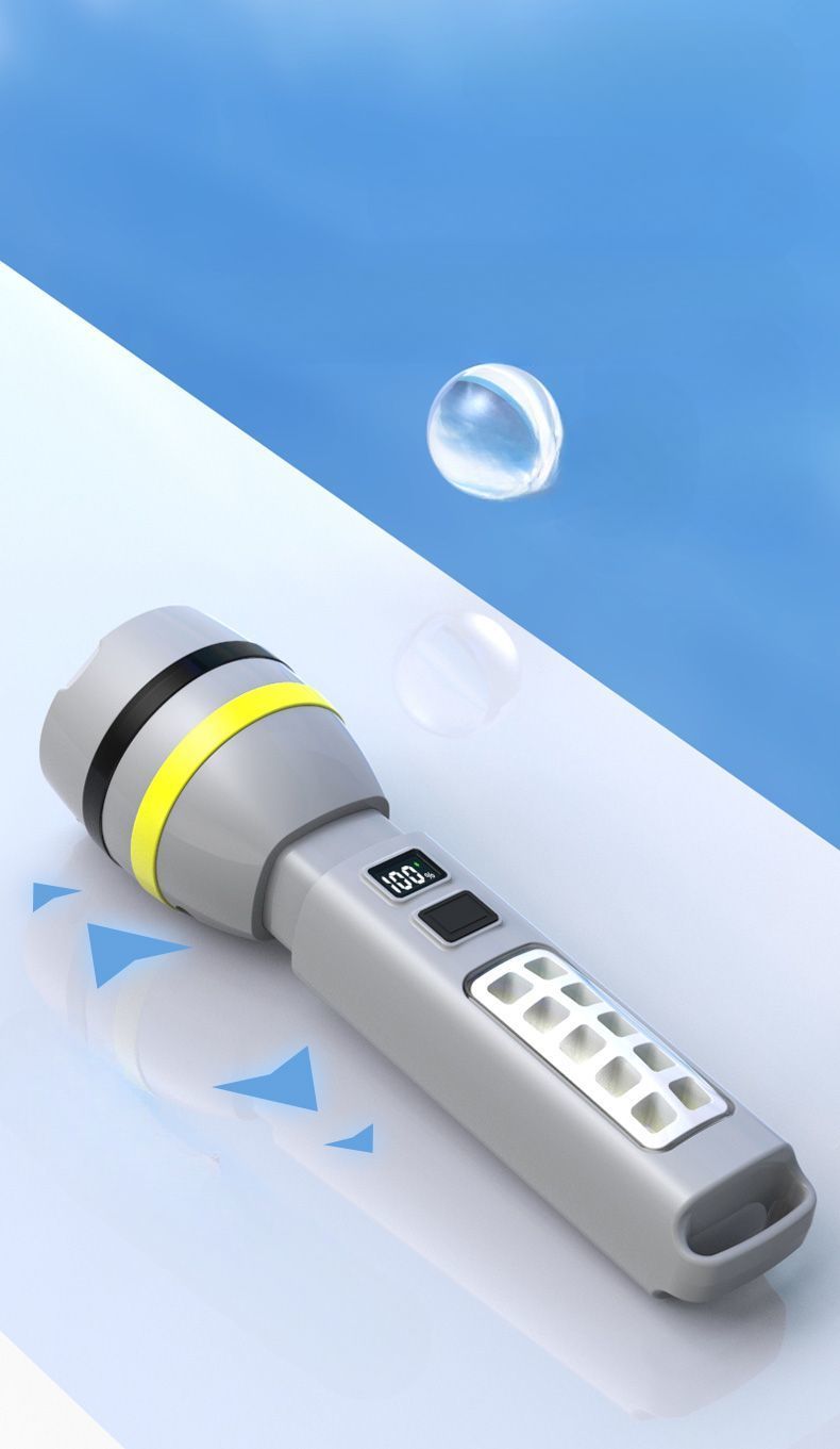 Outdoor Sports Solar Taschenlampe Reise Suchscheinwerfer Hohe Helligkeit Wiederaufladbare Lange Batterie_voghion.com
