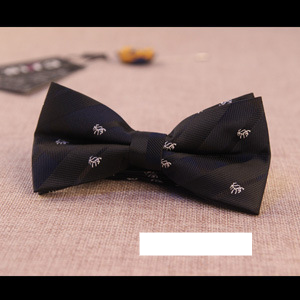 Men's fashionable groom and groomsmen wedding bow tie men's red black wedding bow tie _voghion.com