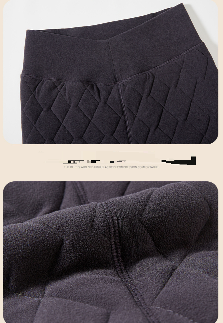 Pantalons pour femmes à porter en automne et en hiver avec leggings en cuir d'agneau matelassé et moelleux, pantalons en coton extra épais du Nord-Est_voghion.com
