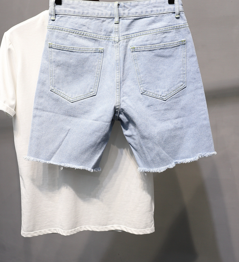 Vīriešu apģērbs Vasaras piecu punktu bikses Daudzpusīgi džinsi_voghion.com