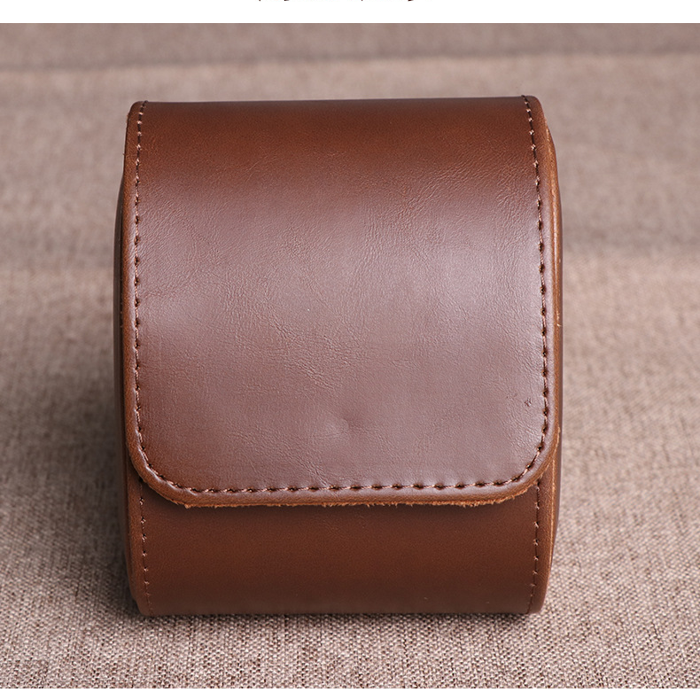 Horlogedoos van echt leer, opbergdoos voor een enkel/dubbel/drievoudig horloge, stofdichte, beschermende leren doos voor mechanisch horloge_voghion.com