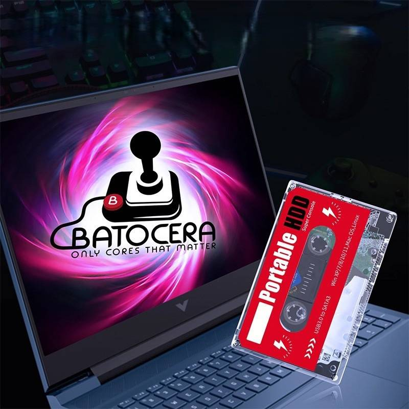 Disque dur externe mécanique USB 3.0 pour console de jeu rétro Super Console, compatible avec le système d'exploitation Batocera, Plug & Play pour émulation de consoles d'arcade classiques et de salon._voghion.com