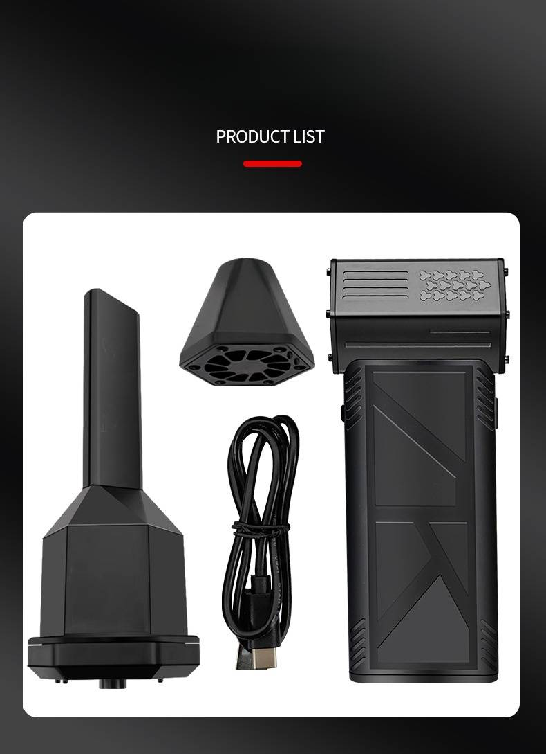 High-Power 2-in-1 Blower Vacuum, Handheld Lithium Battery Turbo Blower For Outdoor Snow Leaves Dust, KC Certified_voghion.com