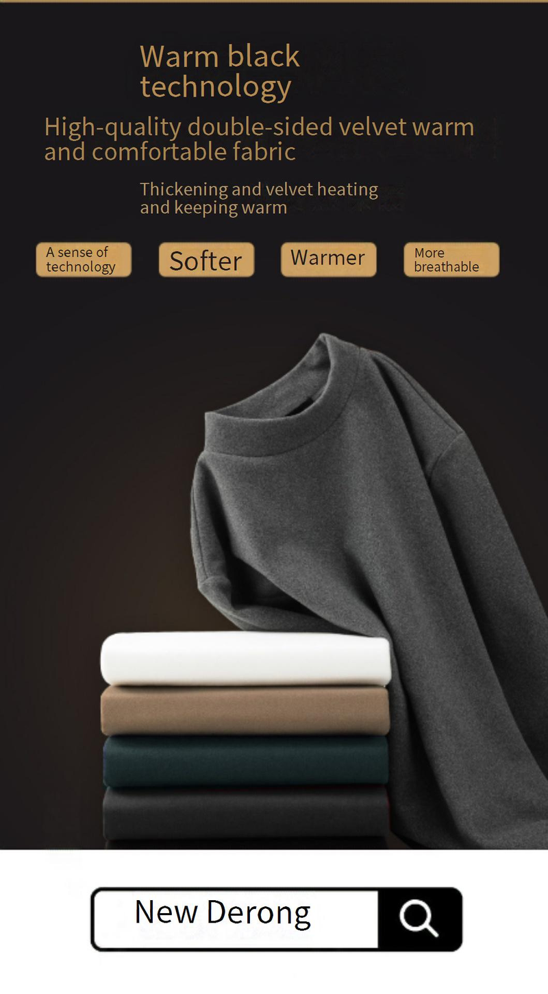 Men's Slim Fit Thermal Underwear Half-Turtle Neck Base Layer Shirt, Breathable & Warm, All-Season Comfort, Multiple Colors & Sizes (M-4XL)_voghion.com