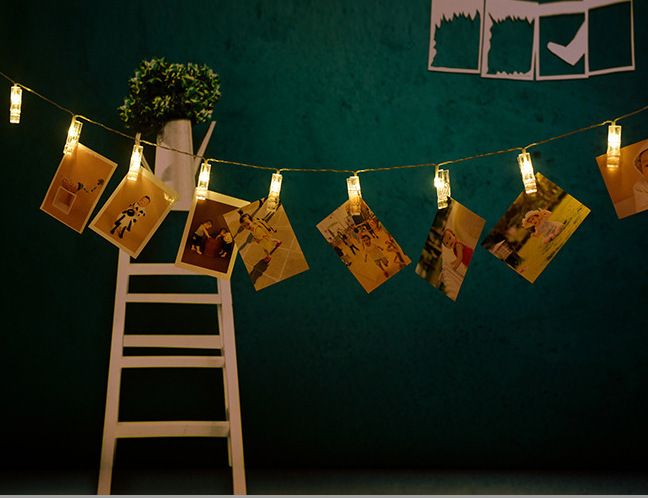 Battery-Powered LED Clip String Lights – 1.5M/3M/5M/10M Photo Display Fairy Lights For Indoor Room Decor, Christmas & Party_voghion.com